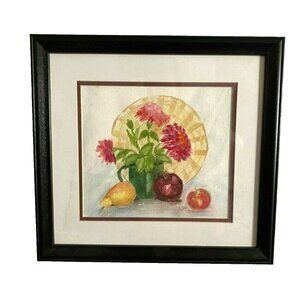 Framed and Matted Watercolor Painting Artist Signed Faith 14" x 15"